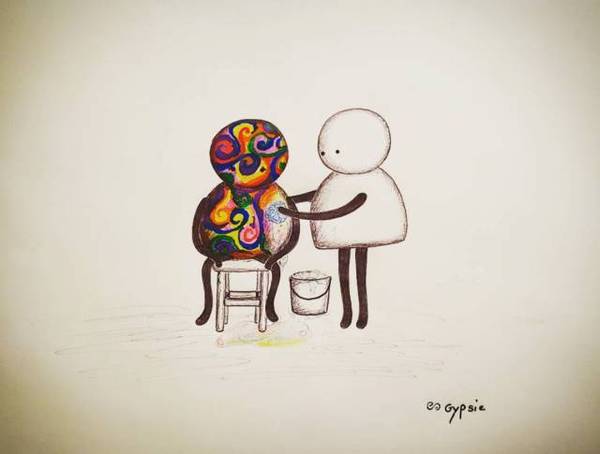 负能量漫画:为你疗伤的人,往往伤你最深.