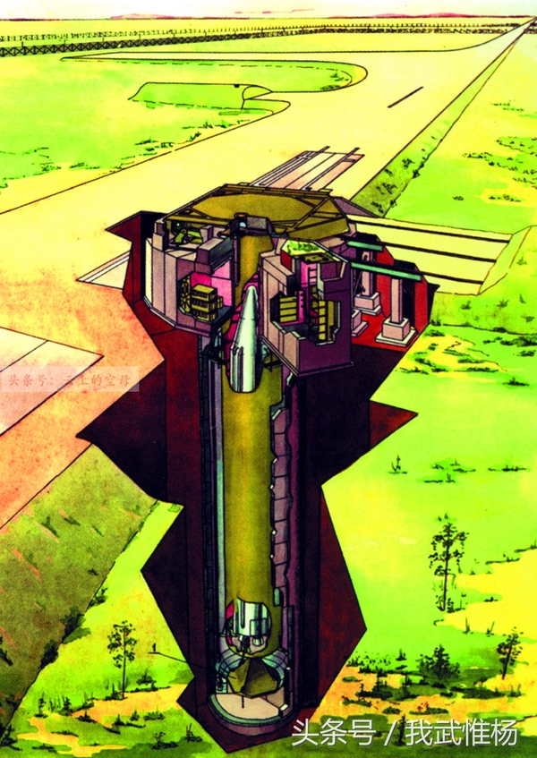 图为短剑导弹的发射井布局