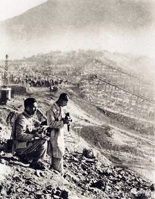 老照片∣1958年十三陵水库建设工地