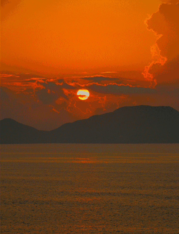 日出大海最美的动图片图片