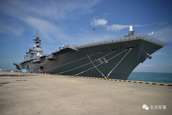 首次参展的日本海上自卫队的ddh-183出云号为本次排水量最大之军. .