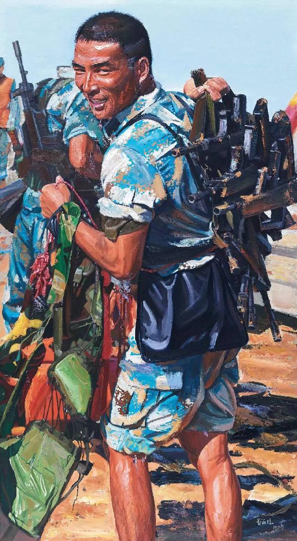 油墨泼彩增血性 强军利剑铸军魂