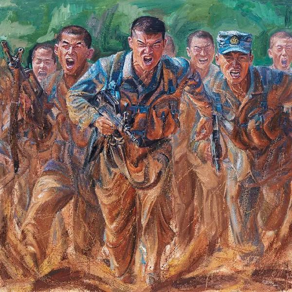 油墨泼彩增血性 强军利剑铸军魂