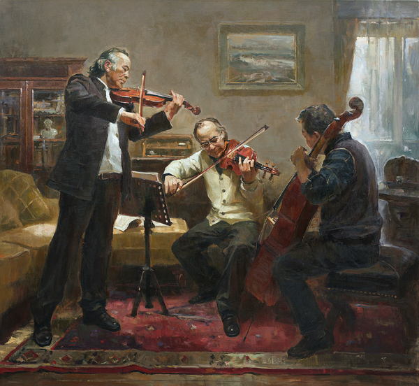 黄庆《家书》160cm×230cm 布面油画 2017年 更可喜的是"创研班"学员