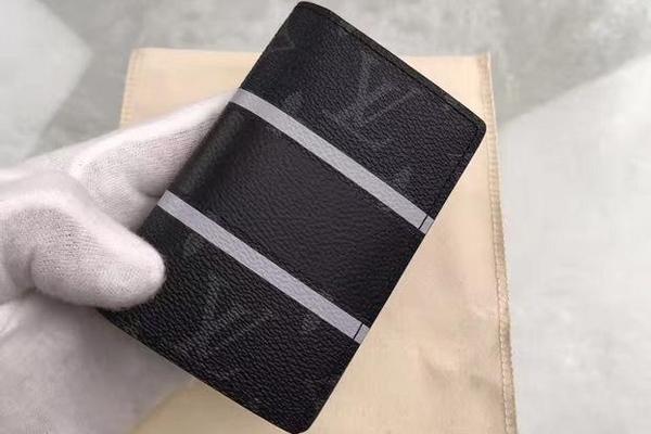 2017日本藤原浩闪电系列lv黑色条纹口袋钱夹m64435