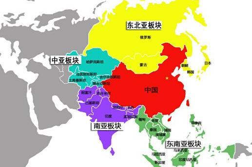 中国邻国地图高清放大图片