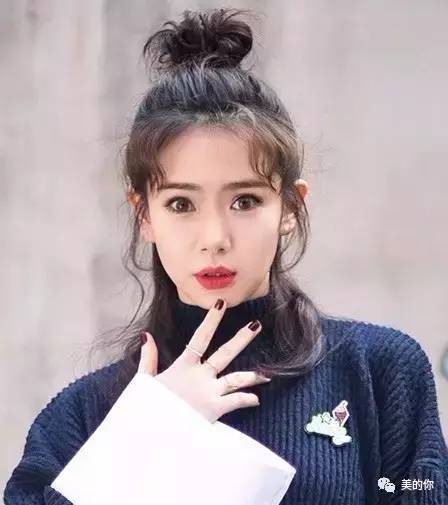 空气刘海再升级!景甜的"圈圈刘海"不仅减龄还显脸小!