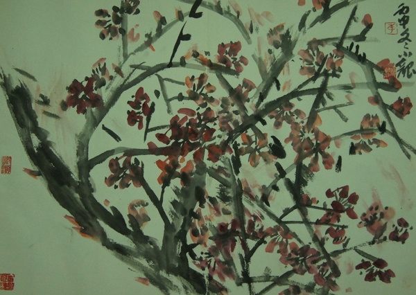 采得百花成蜜后――李小龙(江南)大写意花鸟画