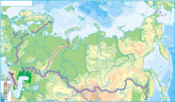 照片名称:俄罗斯地形空白图