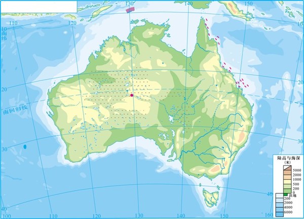 照片名稱:澳大利亞地形空白圖