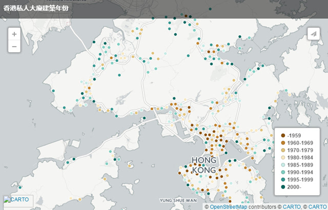 香港房屋数据可视化年龄地图 带你看3万栋私人大厦的建筑年份 科技频道 手机搜狐