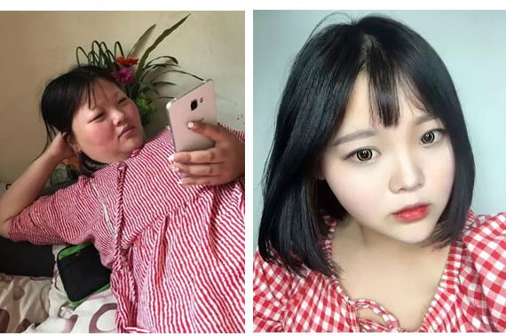 化妆前后对比照 手机都吓飞了 时尚频道 手机搜狐
