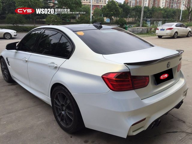 成都车衣裳宝马3系亚面白变金汽车改色贴膜 汽车频道 手机搜狐