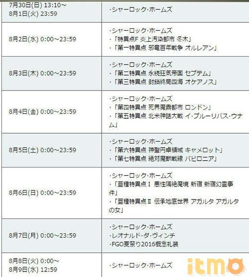 Fgo日服福尔摩斯日替召唤时间表 无线频道 手机搜狐