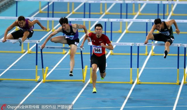 全运会田径男子110米栏决赛 谢文骏夺冠
